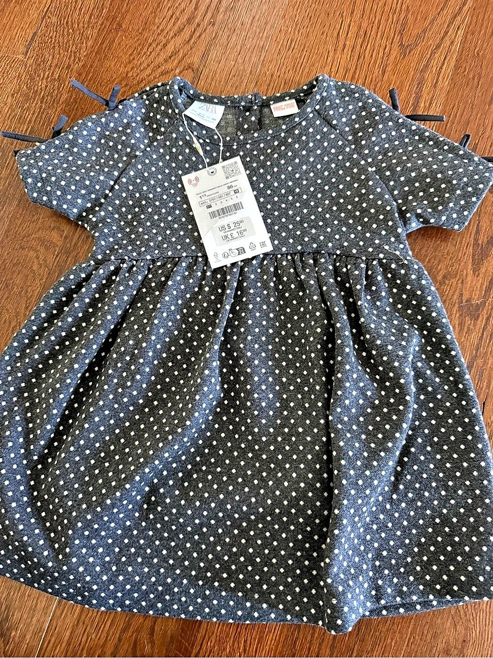 Zara Girls Polka Dot Dress Size 1.5NWT